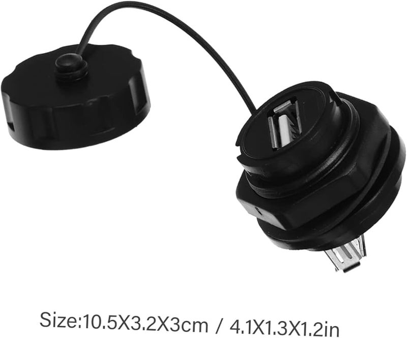 USB Panel Mount Connector Dual Female Adapter for Motorcycle Yacht Data Transmission - Image 2